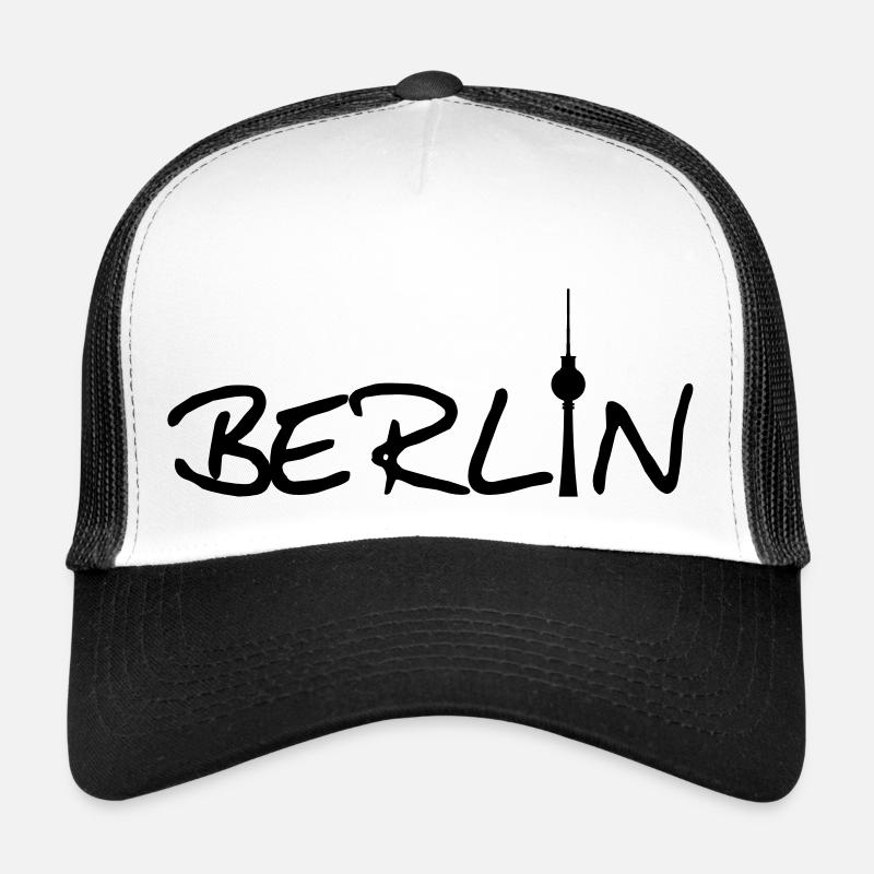 Berlin Schriftzug - Trucker Cap - Weiß/Schwarz