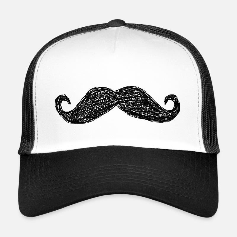 Mustachios - Trucker Cap - white/black