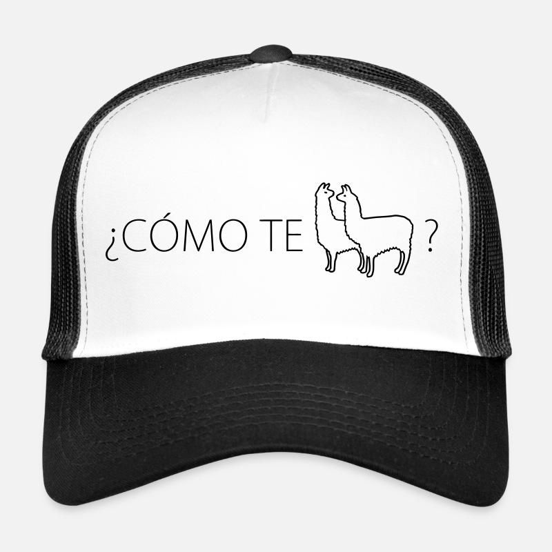 ¿COMO TE LLAMAS? - Trucker Cap - Weiß/Schwarz