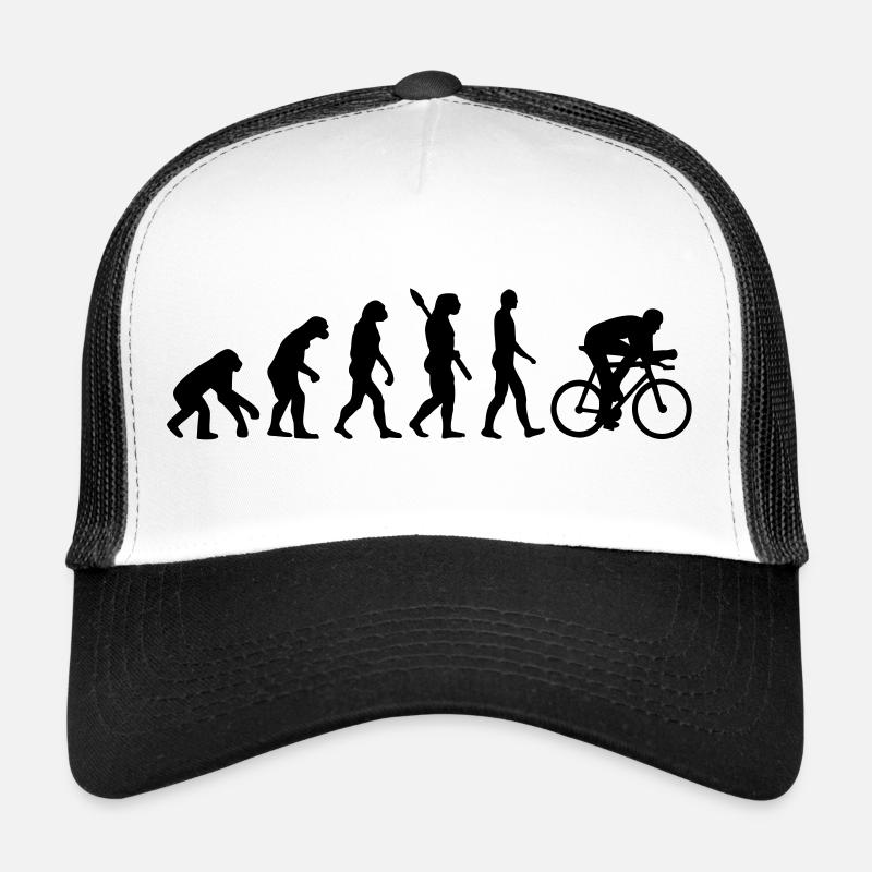 Évolution Bicyclette vélo - Casquette trucker  - blanc/noir