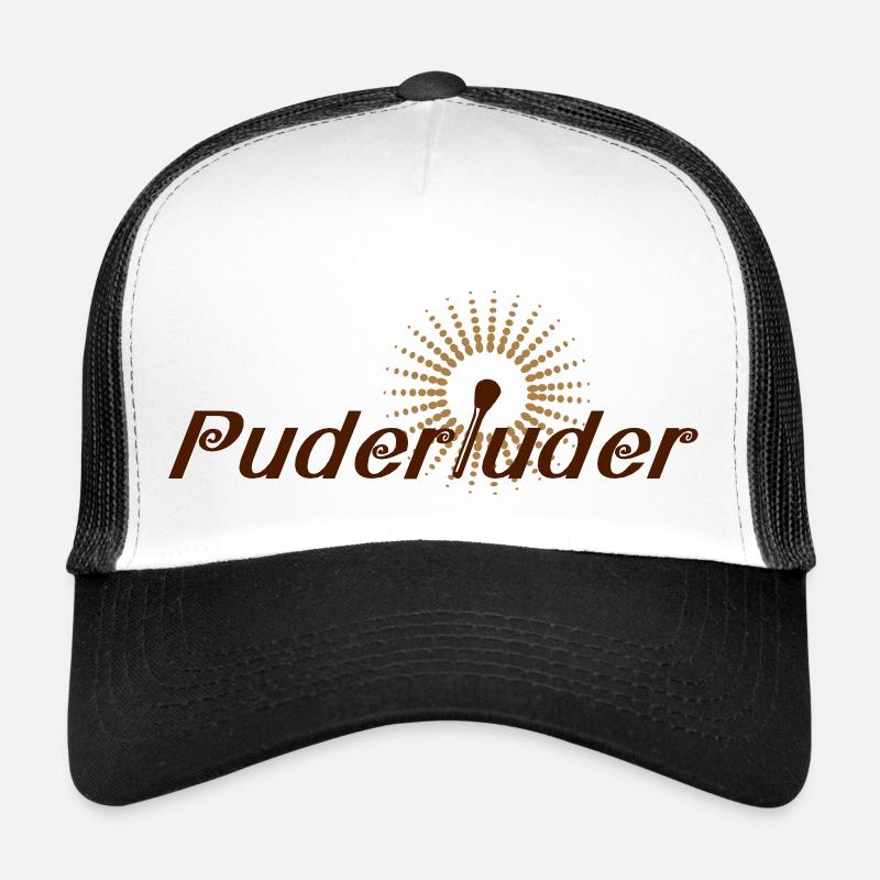 Puderluder (2-farbig) / Styling / Friseur / - Trucker Cap - Weiß/Schwarz