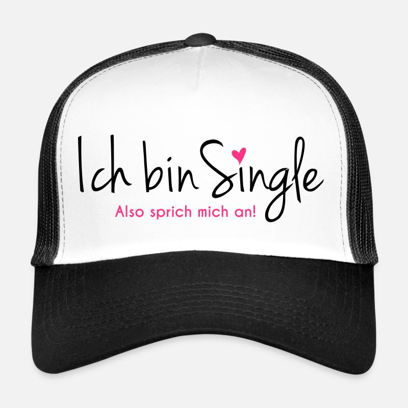 single - Trucker Cap - Weiß/Schwarz