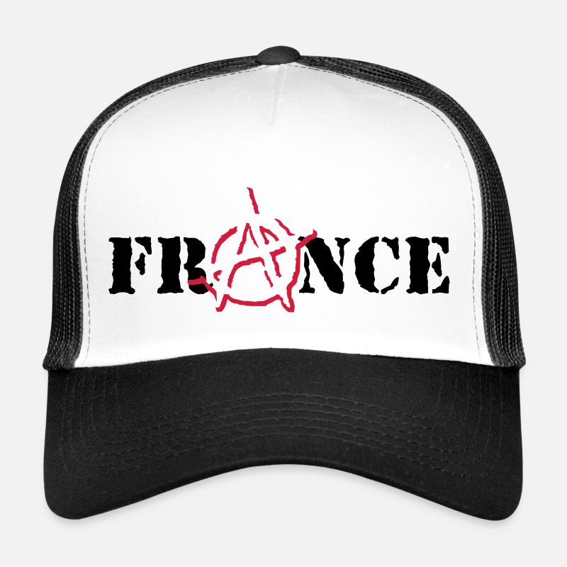 Anarchie Frankreich - Trucker Cap - Weiß/Schwarz