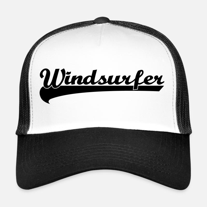 ws07 - Casquette trucker  - blanc/noir