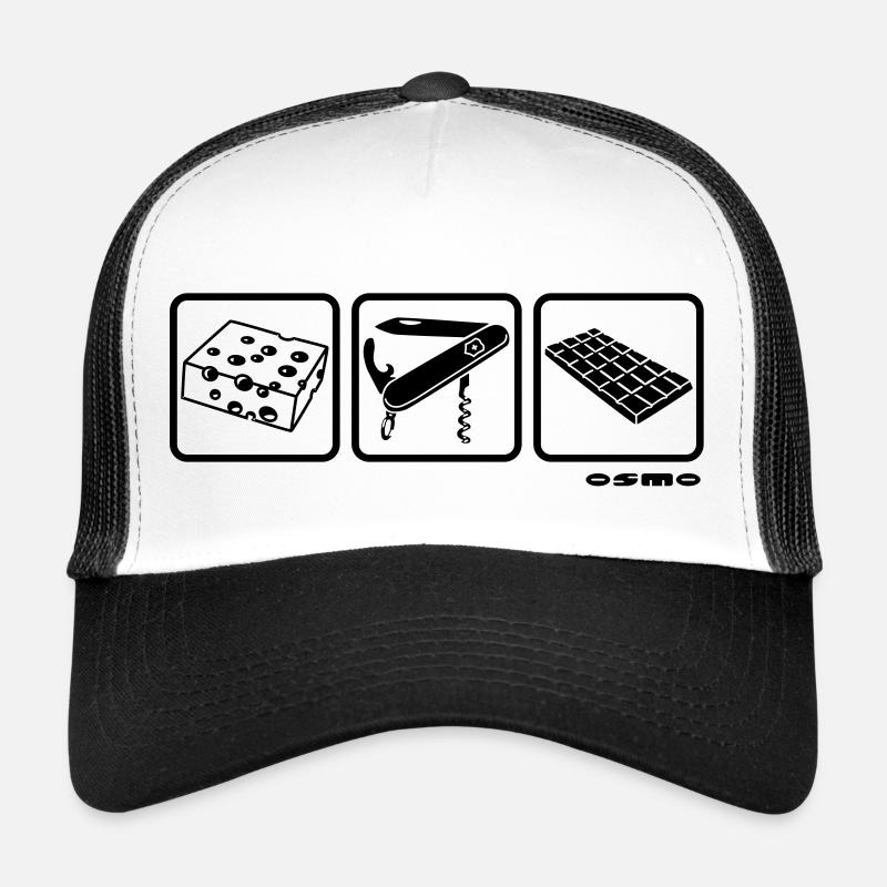 schweizerkaese - Trucker Cap - Weiß/Schwarz