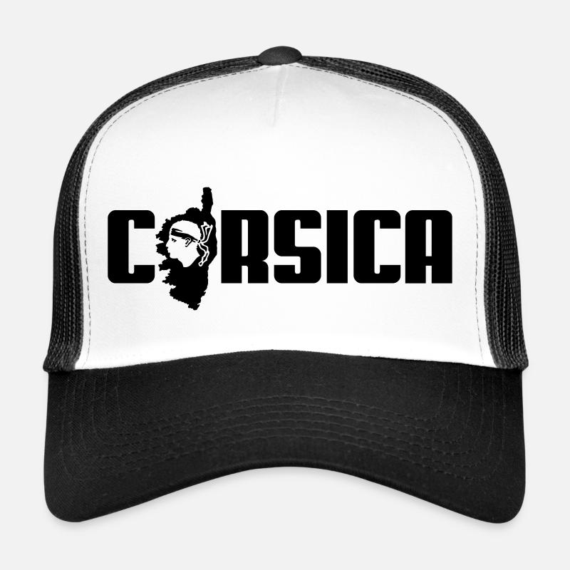 Korsika-Logo - Trucker Cap - Weiß/Schwarz