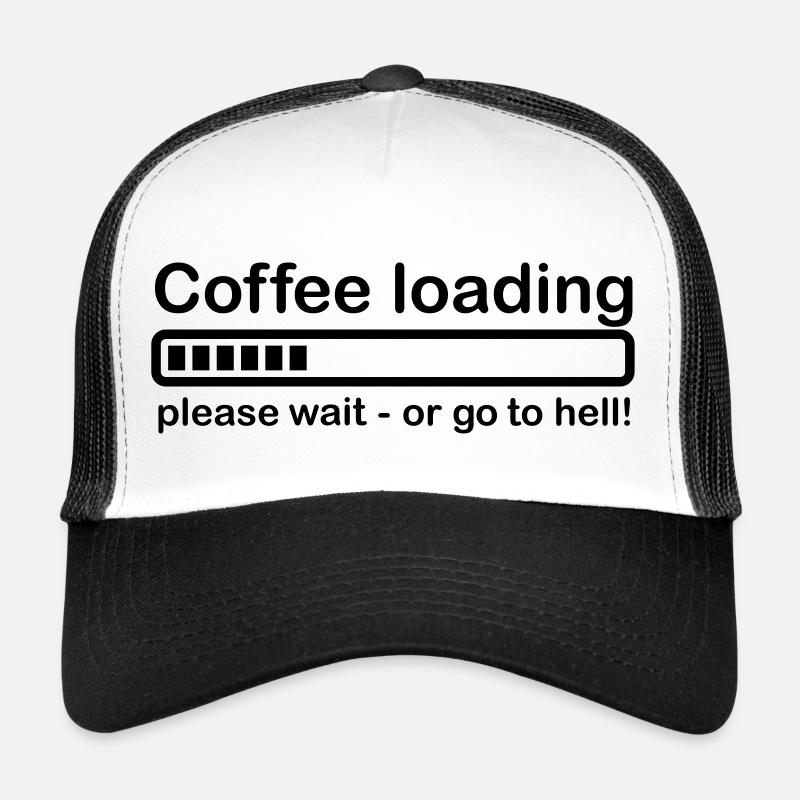 Coffee loading - Trucker Cap - white/black