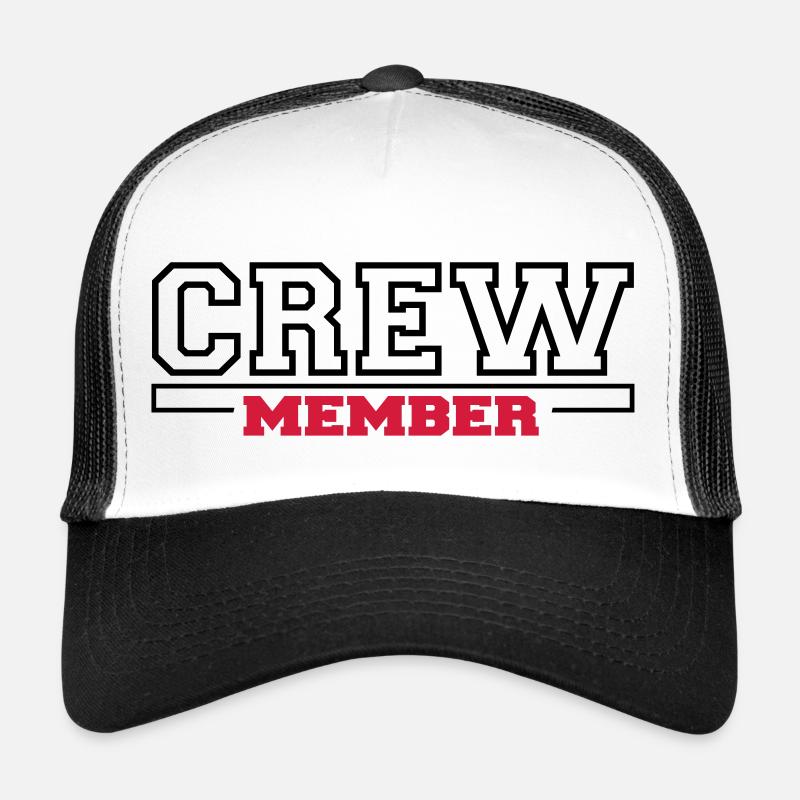 crew member - Trucker Cap - white/black