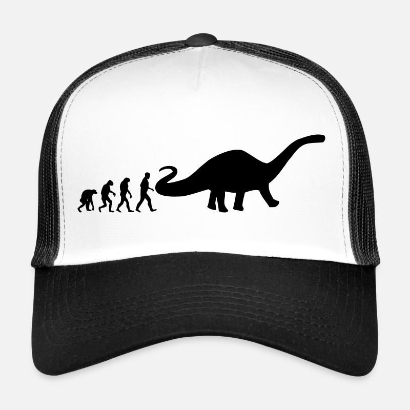 dino evolution - Trucker Cap - Weiß/Schwarz