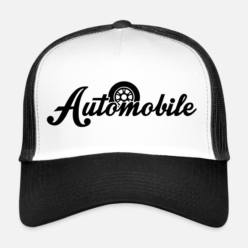 automobile - Trucker Cap - Weiß/Schwarz