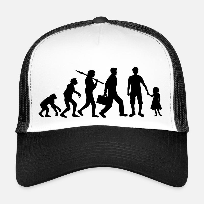 evolution papa vater und tochter vatertag kind dad Trucker Cap