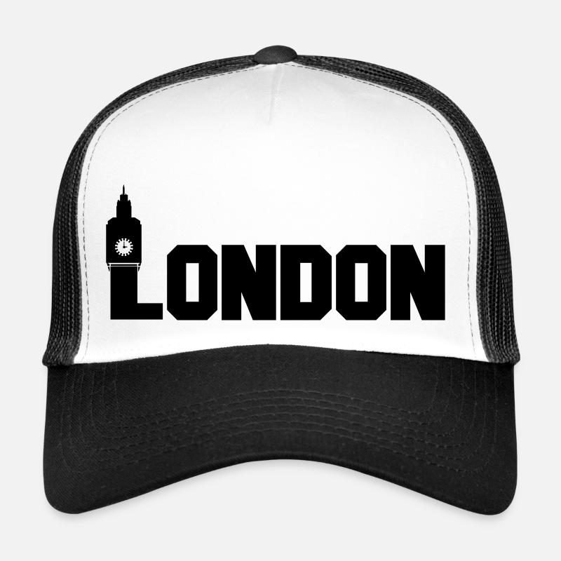 london - Trucker Cap - Weiß/Schwarz