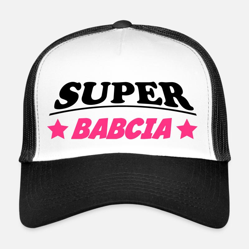 Super babcia - Trucker Cap - white/black
