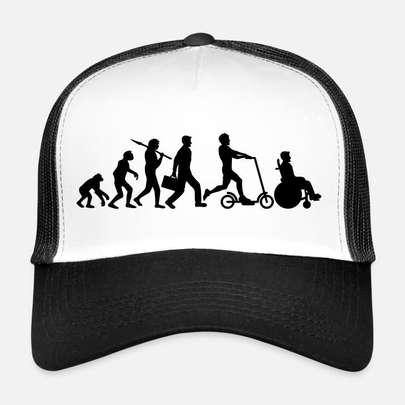 rollstuhl unfall schnell evolution e scoot - Trucker Cap - Weiß/Schwarz