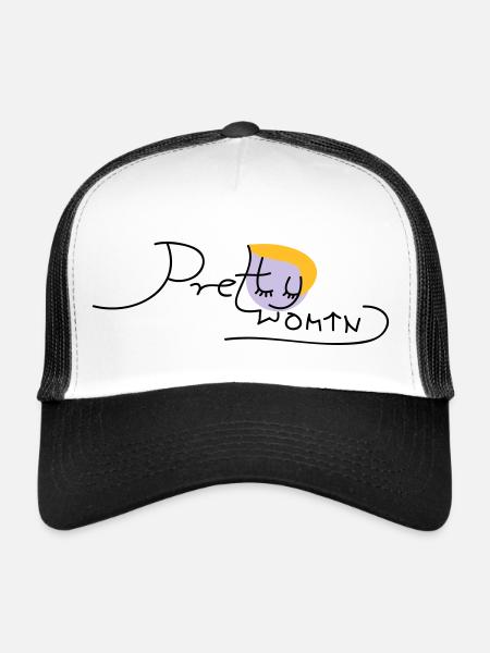 pretty - Casquette trucker  - blanc/noir - Devant