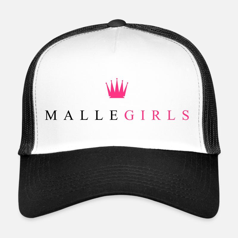 malle girls krone - Trucker Cap - Weiß/Schwarz