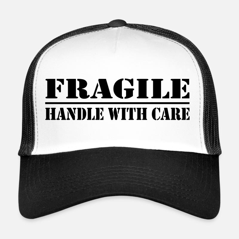 fragile - Trucker Cap - Weiß/Schwarz