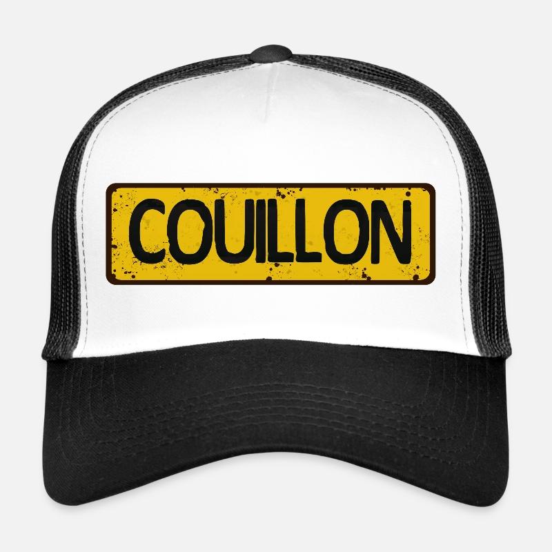 couillon insulte humour panneau plaque Casquette trucker 