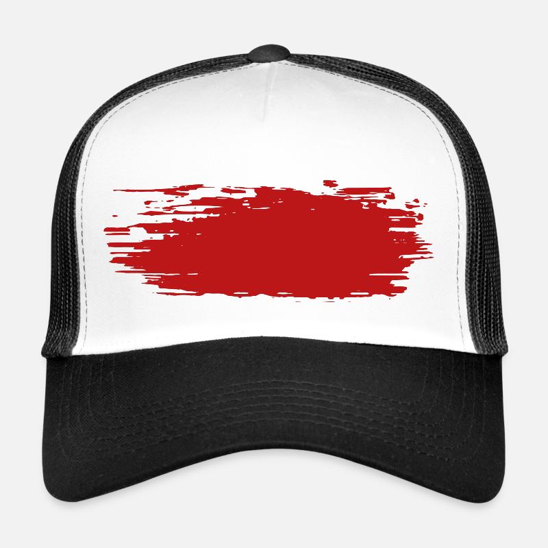 Farbe Klecks Spritzer Maler Geschenk bunt rot Trucker Cap