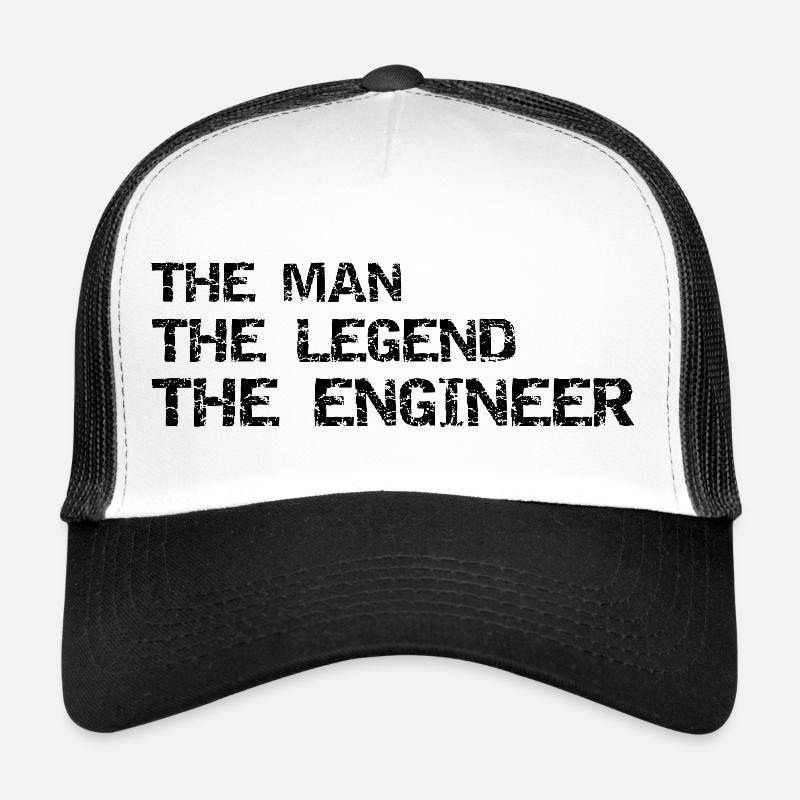 The Man the Legend the Engineer - Trucker Cap - white/black