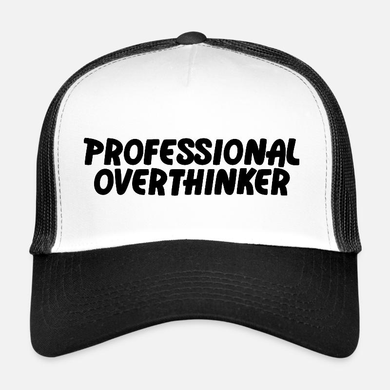 PROFESSIONELLER OVERTHINKER - Trucker Cap - Weiß/Schwarz