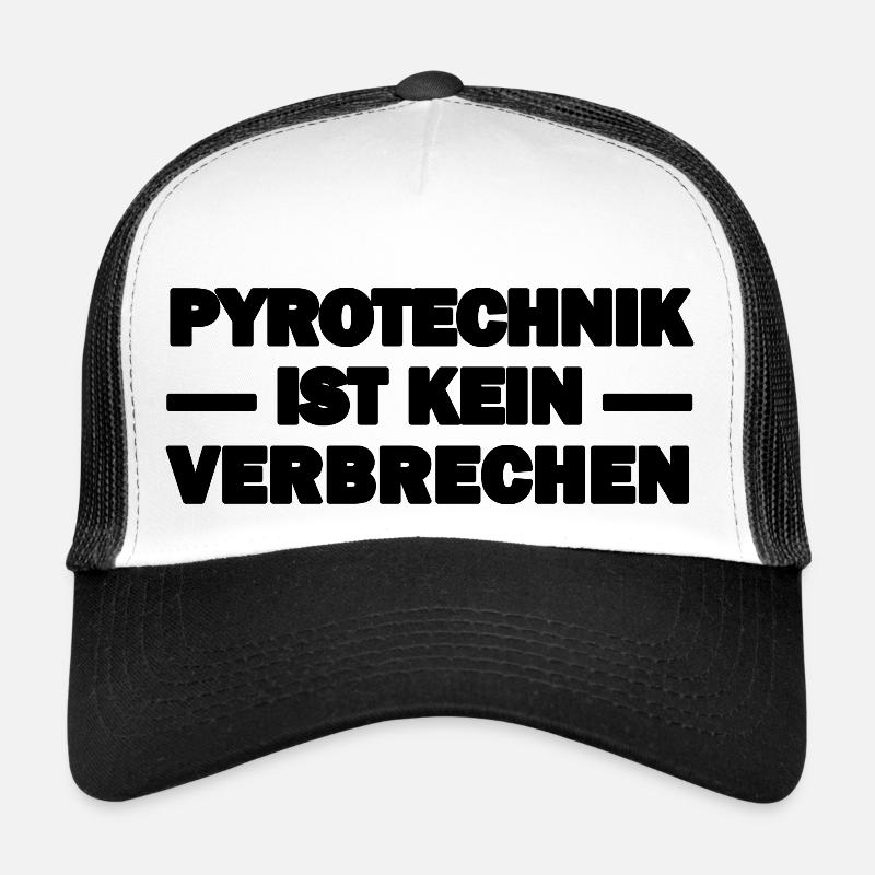 Pyrotechnik ist kein Verbrechen - Trucker Cap - Weiß/Schwarz