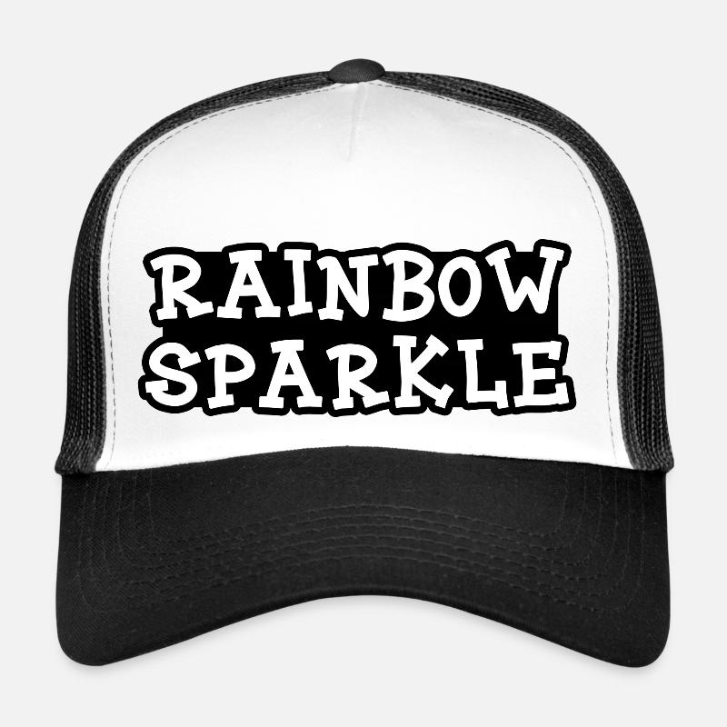 Rainbow Sparkle - Trucker Cap - white/black