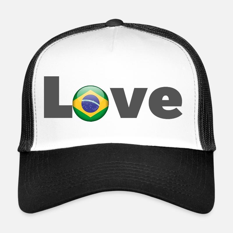 Lieben Brasil - Trucker Cap - Weiß/Schwarz