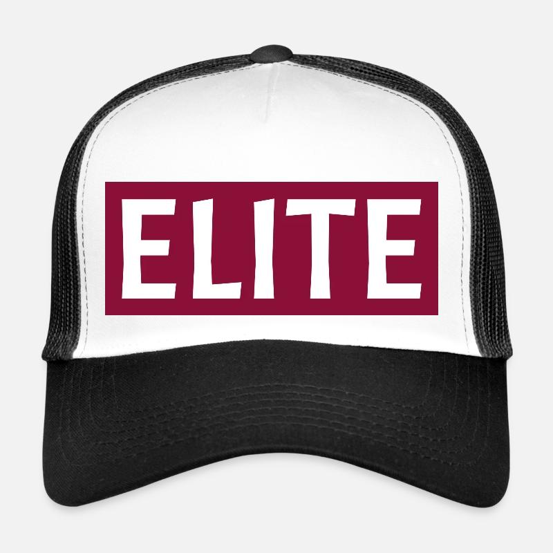 elite - Casquette trucker  - blanc/noir