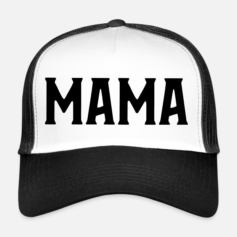 maman - Casquette trucker  - blanc/noir