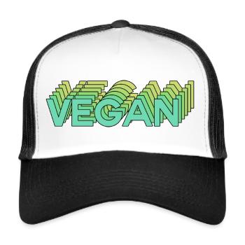 vegan - Trucker Cap - white/black - Front