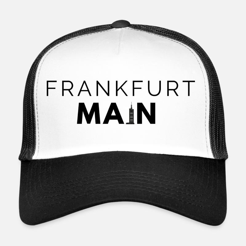 Frankfurt Main - Trucker Cap - Weiß/Schwarz