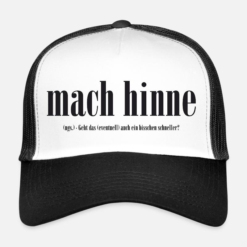 Mach Hinne - Trucker Cap - Weiß/Schwarz