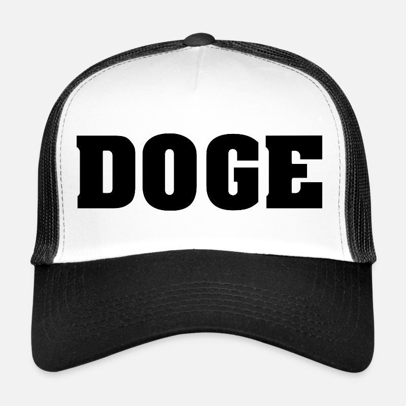Doge Münze Krypto - Trucker Cap - Weiß/Schwarz