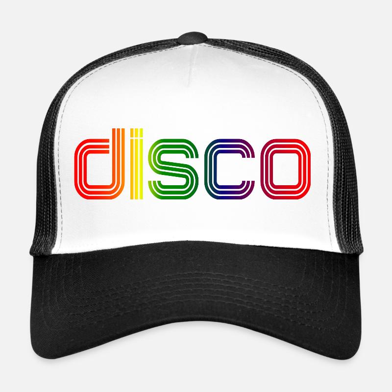 Disco Spectrum Neon Retro - Trucker Cap - Weiß/Schwarz