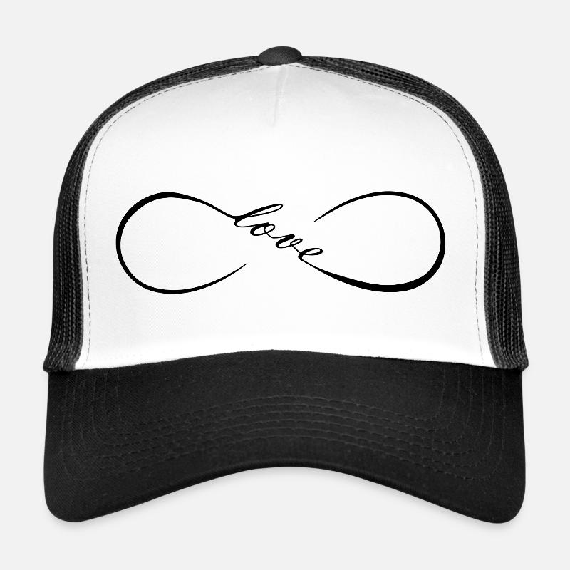 FatMonkey Designs Infinity LOVE 2021 - Trucker Cap - Weiß/Schwarz