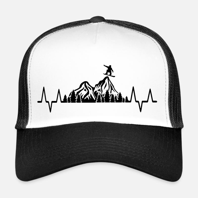 Snowboard Snowboarder - Trucker Cap - white/black