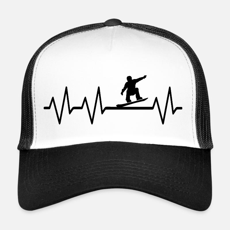 Snowboard Snowboarder - Trucker Cap - white/black