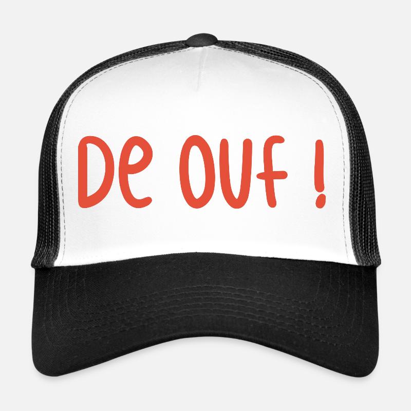 Crée ta phrase ... de ouf! typographie rouge Casquette trucker 