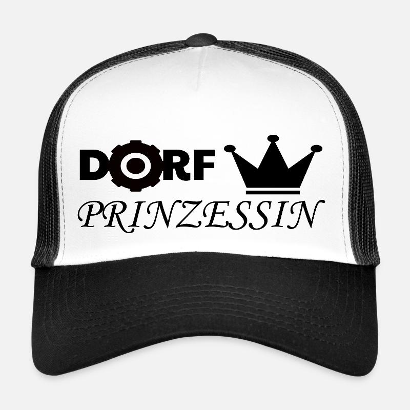 DORF PRINZESSIN - Trucker Cap - Weiß/Schwarz