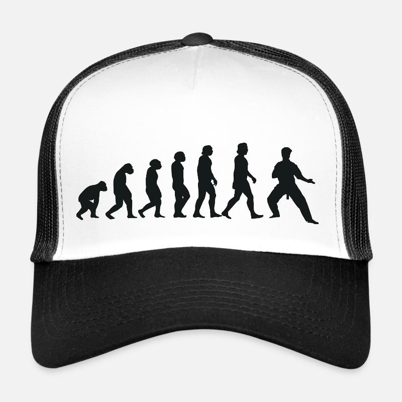 Evolution of Karate - Trucker Cap - white/black