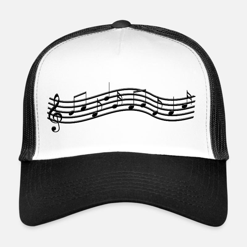 Musical notes on wavy stave Trucker Cap