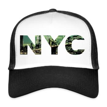 new york - Trucker Cap - Weiß/Schwarz - Vorne