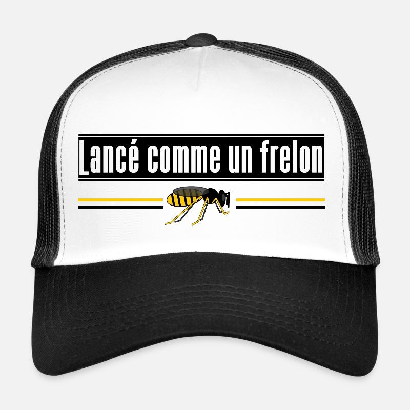 FRELON - Casquette trucker  - blanc/noir
