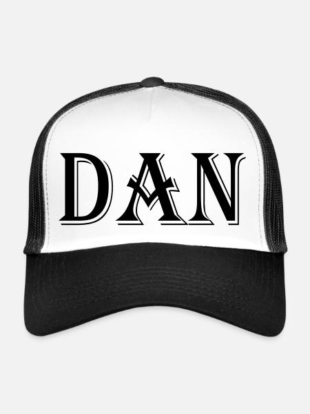 Dan - Casquette trucker  - blanc/noir - Devant