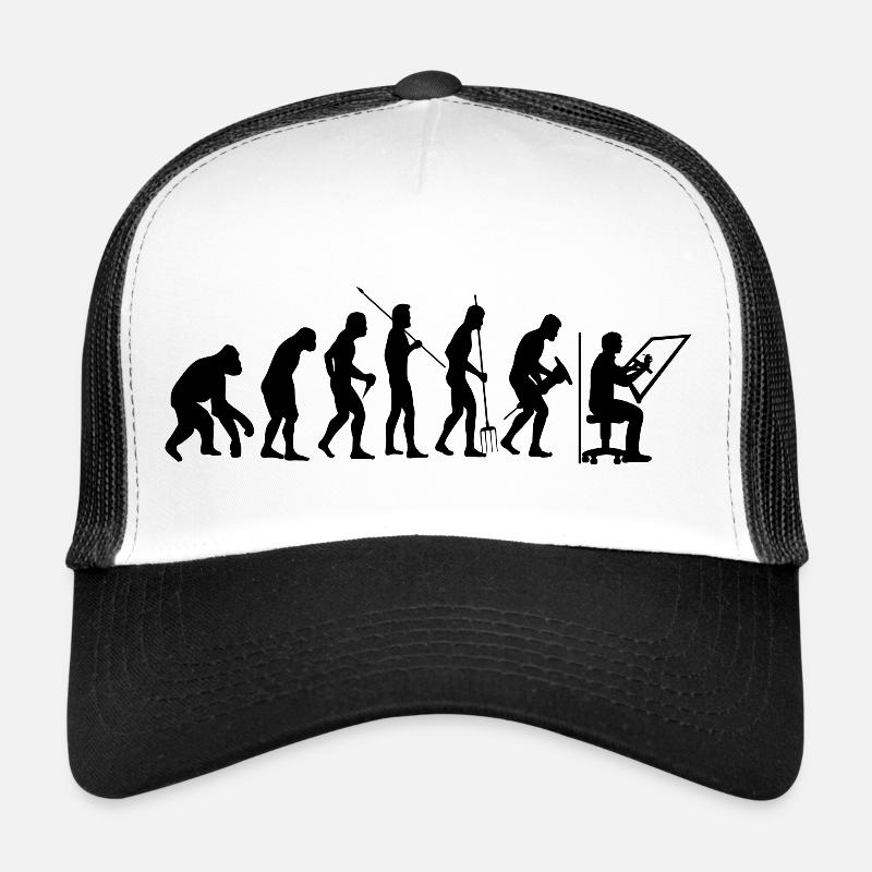 Dessinateur Technique Dessinateur Architecte - Casquette trucker  - blanc/noir