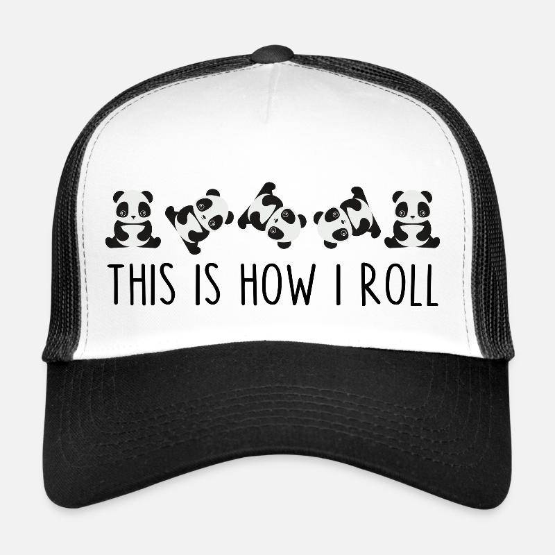 So rolle ich Panda - Trucker Cap - Weiß/Schwarz