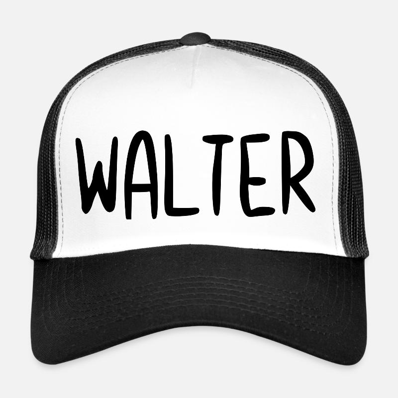 Walter Custom Name Font Text Birthday Trucker Cap