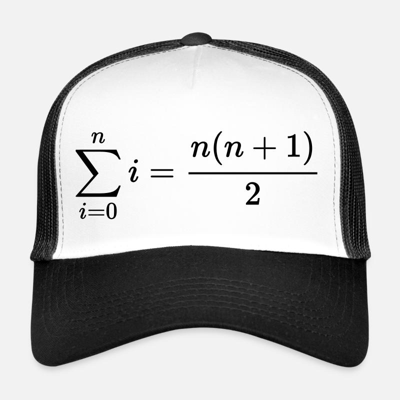 Summenformel von Johann Carl Friedrich Gauß - Trucker Cap - Weiß/Schwarz