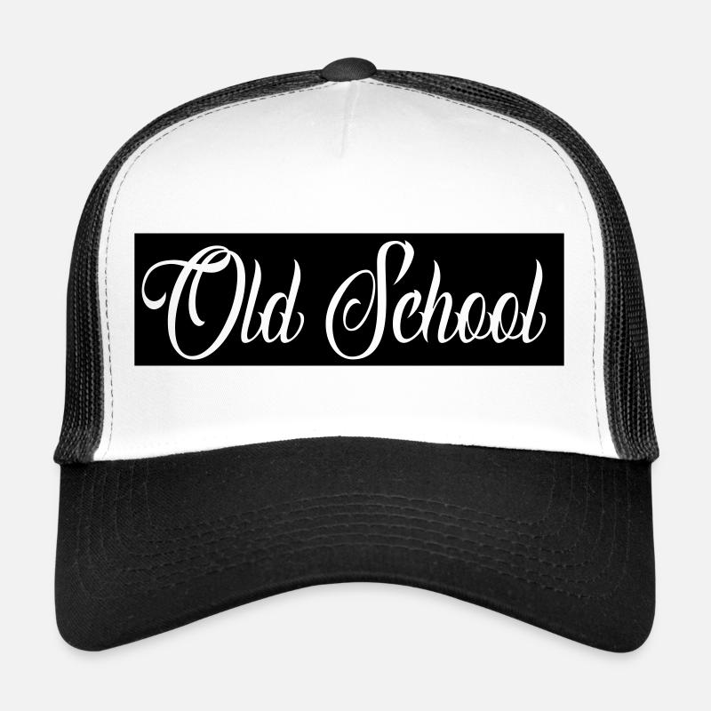 Old School - Trucker Cap - white/black